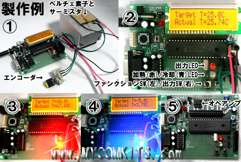 Pic P40によるペルチェ素子用温度コントローラ マイコンキットと電子工作キットの通販ショップ